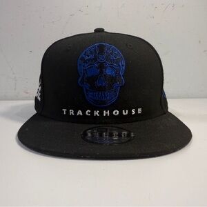 New Era TrackHouse NASCAR Cap Hat Snap Back Blue Black Skull 99 Logo